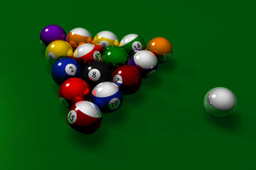 Brilliant metal of billiard