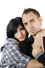 Young couple hugging