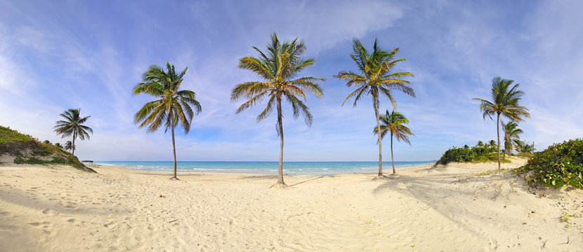 Santa Maria beach panorama, cuba