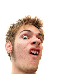 Fototapeta premium Weird facial expression