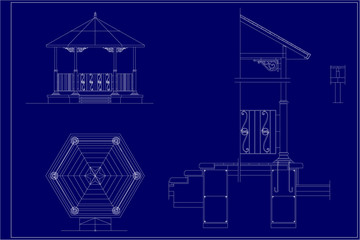 architectural sketch of the Music Pavilion