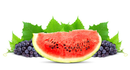 Watermelon and grape