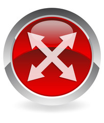 Obraz premium red explore-button