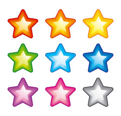 Vector rainbow stars