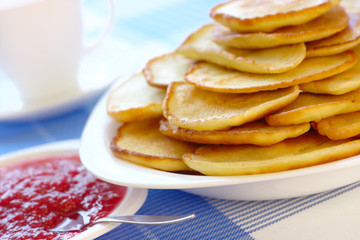 Small pancakes - traditional Russian cuisine