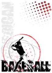 baseball circle poster background 2