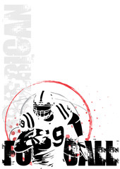 american football circle poster background 2