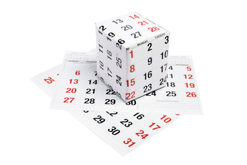 Gift Box Wrapped with Calendar Page