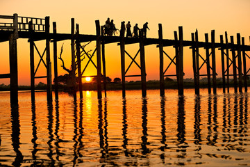 U bein bridge at Amarapura ,Mandalay, Myanmar.
