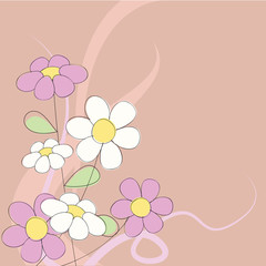 Naklejka premium flowers background