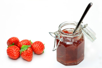 strawberry jam and strawberry