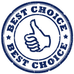 Best choice stamp isolated over white
