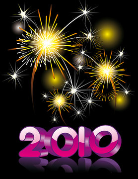 ilustracion de a&ntilde;o nuevo en vector