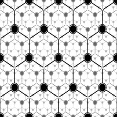 Graphite atom structure. Seamless vector pattern