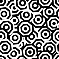 Retro black and white seamless octahedron background
