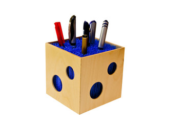 Pencil holder isolated