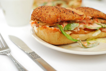 Healthy vegetarian sandwich