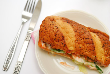 Healthy vegetarian sandwich