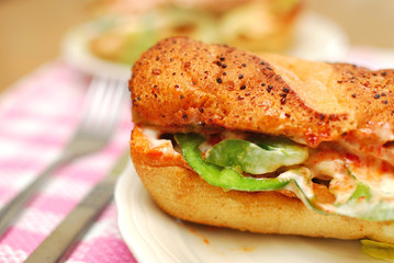 Healthy vegetarian sandwich