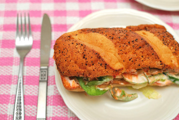 Healthy vegetarian sandwich