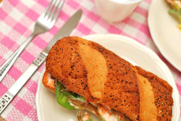 Healthy vegetarian sandwich