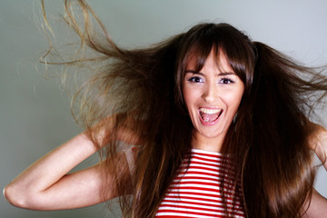 Fototapeta premium Glamour Portrait of sexy woman on dark background