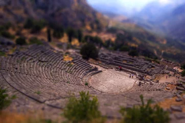 Foto op Canvas anfiteatro di Delfi in grecia, effetto plastico © Enrico De Vita