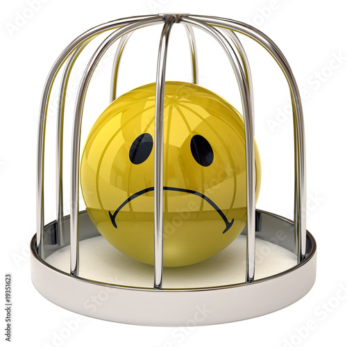 "smiley in a cage" photo libre de droits sur la banque d'images Fotolia