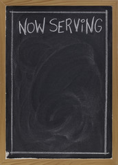 now serving on blackboard