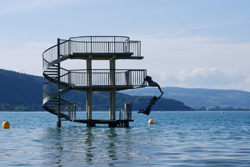 Plongeoir lac d'Annecy