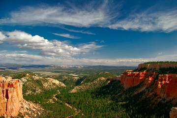 Fototapeta premium View on the valley. Slopes of Bryce canyon. Utah. USA