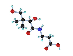 Molecule Vitamin B5 3D