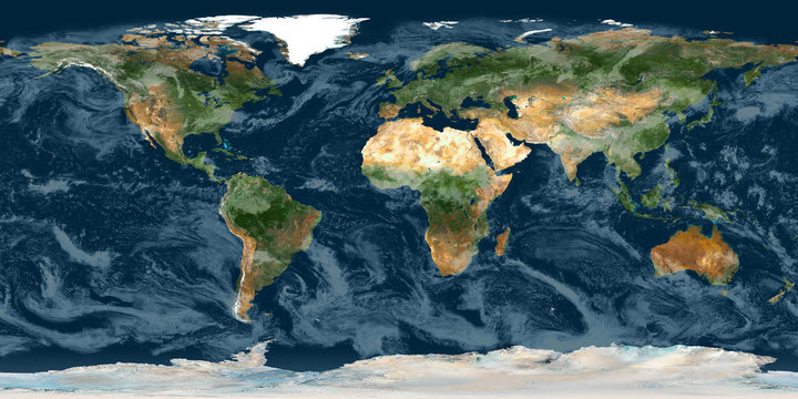 High resolution raster map of planet Earth