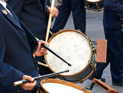 drummer in a parade