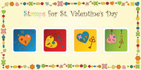 valentine stamps