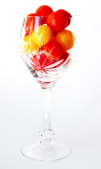 Tomatos in wine glass