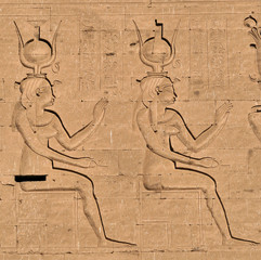 Hieroglyphs at Edfu Temple 4