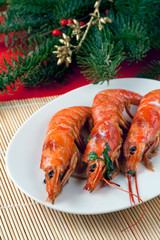 Baked Argentinian Prawns in White Wine