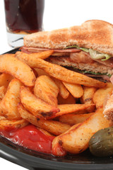 pub blt and fries meal