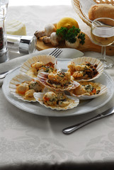 Capesante e champignon al forno - Secondi di pesce  .