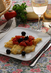 Filetti di sogliola con pomodorini e olive - Secondi di pesce