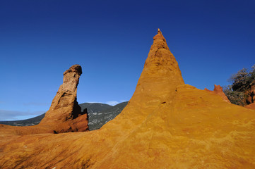 Erosion des carrières d'ocres en Provence