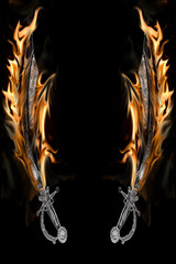 Flaming Pirate Cutlass Sword © Mark Payne