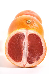 three grapefruits