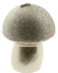 bougie champignon argenté fond blanc
