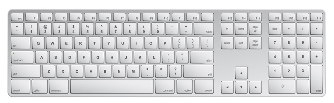aluminium keyboard [vector in CMYK]