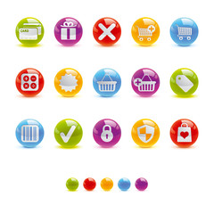Glossy Circle Icons - Shopping
