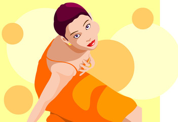 fashion girl illustartion