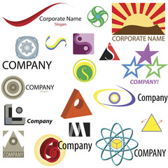 Business Logo Elements Vector Icon Set