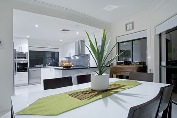 Modern kitchen in luxury mansion